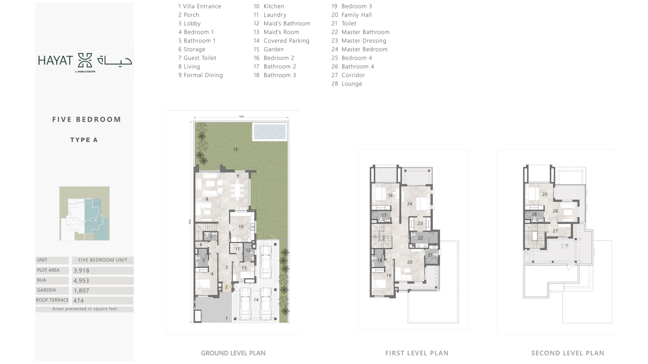 5 Bedroom Middle Unit