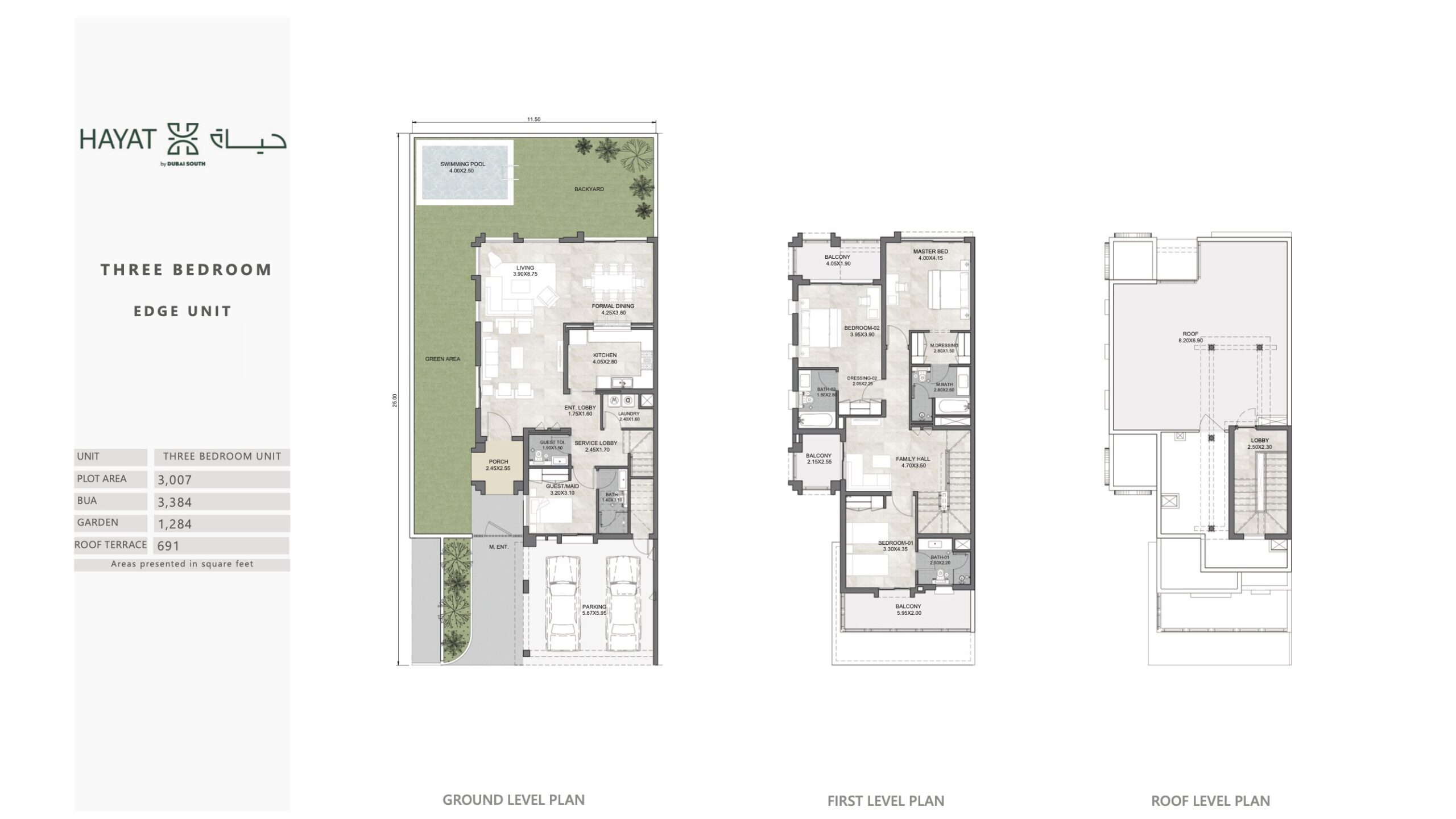 3 Bedroom Edge Unit