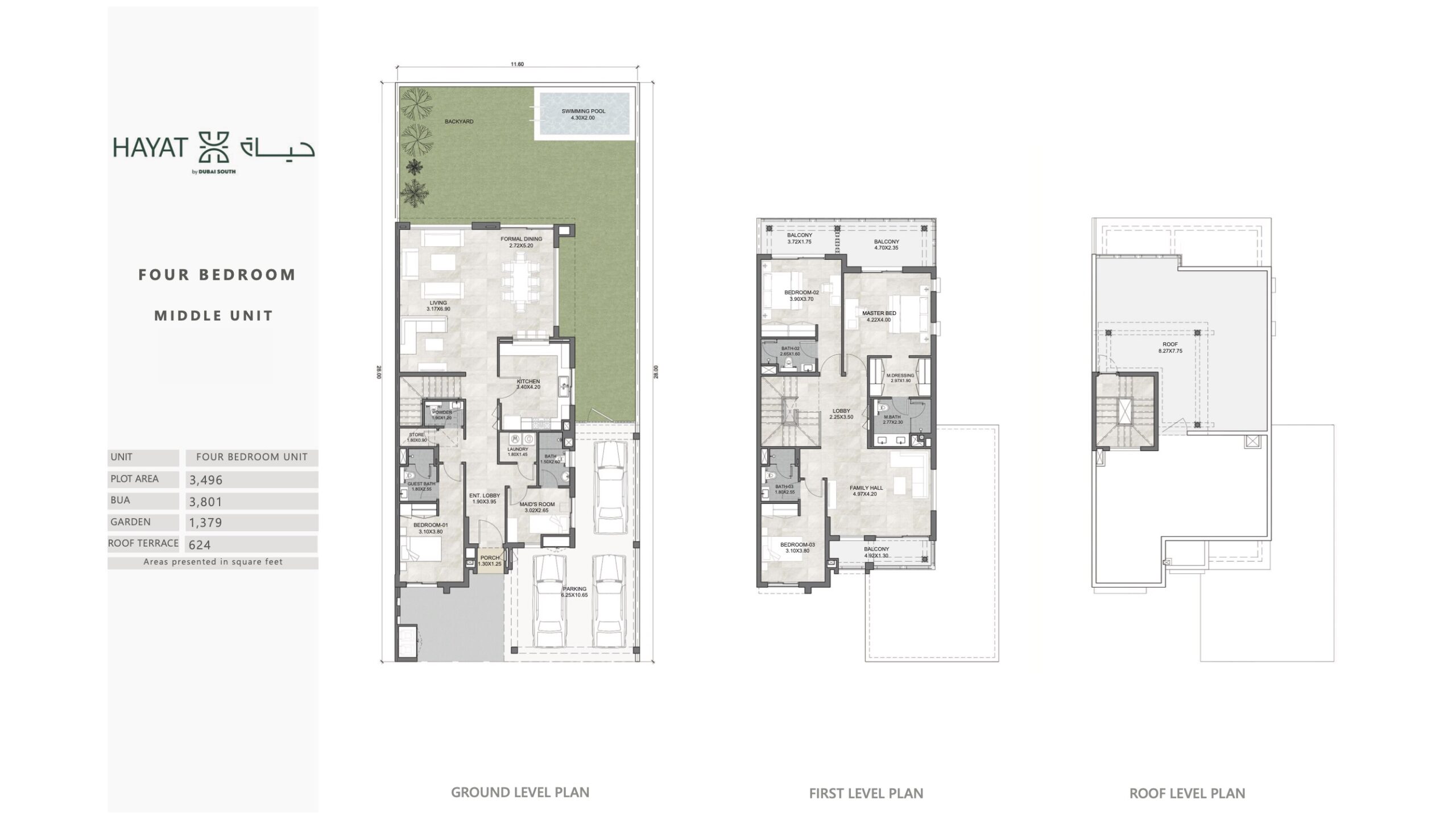 4 Bedroom Middle Unit